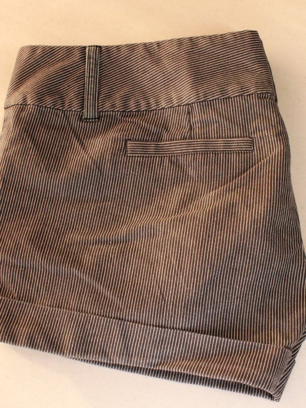 Charlotte Russe Y2K Pinstripe Cuffed Shorts Size 11
